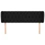 Black fabric headboard 163x23x78/88 cm by vidaXL, Headboards and footboards - Ref: Foro24-3117488, Price: 87,50 €, Discount: %