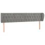 Hellgraues Samtkopfteil 203x23x78/88 cm von vidaXL, Kopf- und Fußteile - Ref: Foro24-3117546, Preis: 94,31 €, Rabatt: %