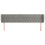 Hellgraues Samtkopfteil 203x23x78/88 cm von vidaXL, Kopf- und Fußteile - Ref: Foro24-3117546, Preis: 96,01 €, Rabatt: %