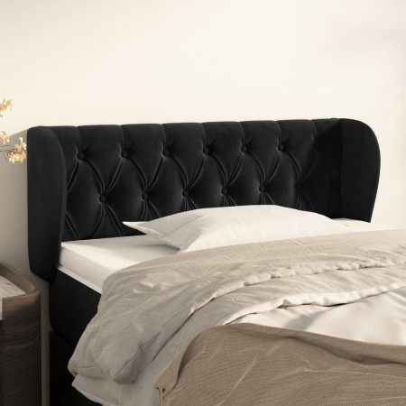 Kopfteil aus schwarzem Samt, 93 x 23 x 78/88 cm von vidaXL, Kopf- und Fußteile - Ref: Foro24-3117518, Preis: 58,13 €, Rabatt: %