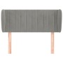 Hellgraues Samtkopfteil 103x23x78/88 cm von vidaXL, Kopf- und Fußteile - Ref: Foro24-3117424, Preis: 56,02 €, Rabatt: %