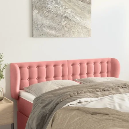 Cabecero de terciopelo rosa 147x23x78/88 cm de vidaXL, Cabeceros y pies de cama - Ref: Foro24-3117631, Precio: 75,14 €, Descu...