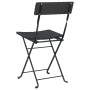 Folding cafeteria chairs 6 units steel and black synthetic rattan by vidaXL, Garden chairs - Ref: Foro24-3152113, Price: 226,...