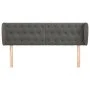 Dark gray velvet headboard 163x23x78/88 cm by vidaXL, Headboards and footboards - Ref: Foro24-3117535, Price: 94,23 €, Discou...