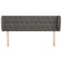 Kopfteil aus dunkelgrauem Samt, 163 x 23 x 78/88 cm von vidaXL, Kopf- und Fußteile - Ref: Foro24-3117535, Preis: 93,96 €, Rab...