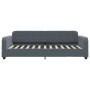 Sofá cama con colchón terciopelo gris oscuro 90x200 cm