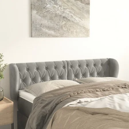 Hellgraues Samtkopfteil 147x23x78/88 cm von vidaXL, Kopf- und Fußteile - Ref: Foro24-3117528, Preis: 79,36 €, Rabatt: %