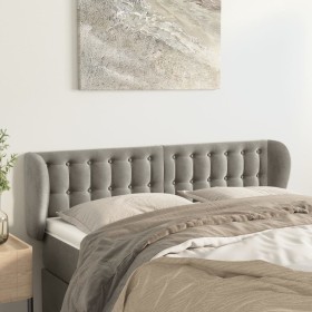 Hellgraues Samtkopfteil 147x23x78/88 cm von vidaXL, Kopf- und Fußteile - Ref: Foro24-3117626, Preis: 85,05 €, Rabatt: %