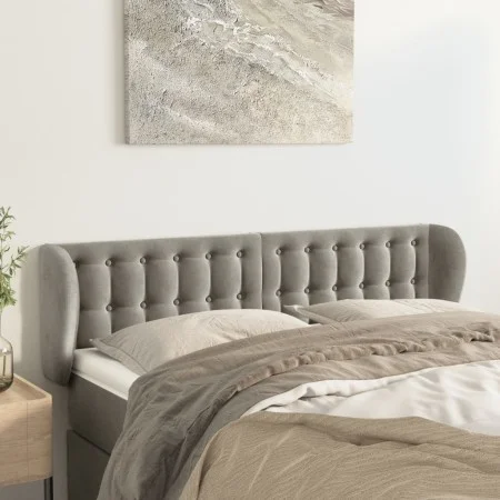 Hellgraues Samtkopfteil 147x23x78/88 cm von vidaXL, Kopf- und Fußteile - Ref: Foro24-3117626, Preis: 85,90 €, Rabatt: %