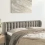Cabecero de terciopelo gris claro 147x23x78/88 cm de vidaXL, Cabeceros y pies de cama - Ref: Foro24-3117626, Precio: 85,90 €,...