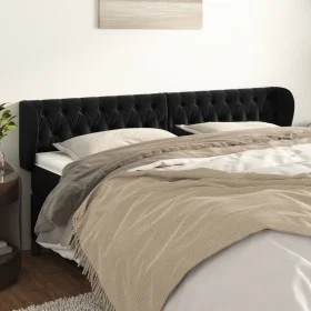 Kopfteil aus schwarzem Samt, 203 x 23 x 78/88 cm von vidaXL, Kopf- und Fußteile - Ref: Foro24-3117548, Preis: 90,37 €, Rabatt: %