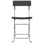 Folding café chairs 8 units steel and black synthetic rattan by vidaXL, Garden chairs - Ref: Foro24-3152114, Price: 301,33 €,...