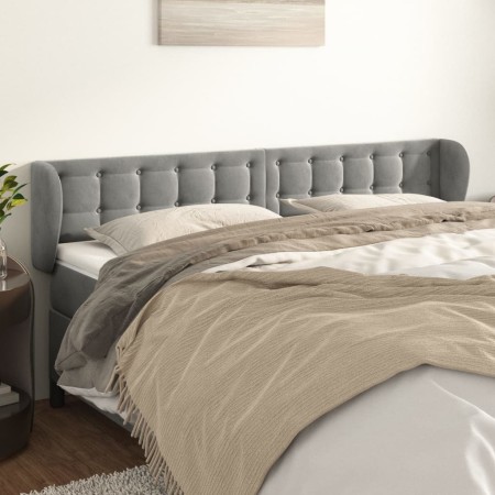 Hellgraues Samtkopfteil 183x23x78/88 cm von vidaXL, Kopf- und Fußteile - Ref: Foro24-3117638, Preis: 75,89 €, Rabatt: %