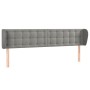 Hellgraues Samtkopfteil 183x23x78/88 cm von vidaXL, Kopf- und Fußteile - Ref: Foro24-3117638, Preis: 75,89 €, Rabatt: %