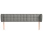 Hellgraues Samtkopfteil 183x23x78/88 cm von vidaXL, Kopf- und Fußteile - Ref: Foro24-3117638, Preis: 75,89 €, Rabatt: %
