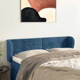 Cabecero de terciopelo azul oscuro 147x23x78/88 cm de vidaXL, Cabeceros y pies de cama - Ref: Foro24-3117336, Precio: 69,83 €...