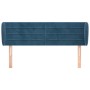 Cabecero de terciopelo azul oscuro 147x23x78/88 cm de vidaXL, Cabeceros y pies de cama - Ref: Foro24-3117336, Precio: 65,06 €...