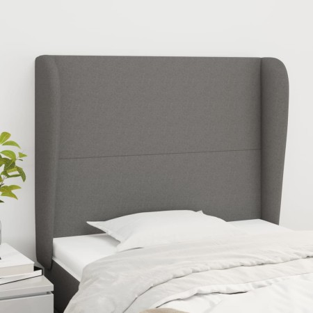 Kopfteil mit dunkelgrauen Stoffohren 103x23x118/128 cm von vidaXL, Kopf- und Fußteile - Ref: Foro24-3117667, Preis: 81,07 €, ...