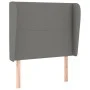 Headboard with dark gray fabric ears 103x23x118/128 cm by vidaXL, Headboards and footboards - Ref: Foro24-3117667, Price: 80,...