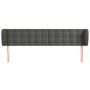 Kopfteil aus dunkelgrauem Samt, 163 x 23 x 78/88 cm von vidaXL, Kopf- und Fußteile - Ref: Foro24-3117633, Preis: 83,27 €, Rab...