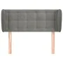Light gray velvet headboard 83x23x78/88 cm by vidaXL, Headboards and footboards - Ref: Foro24-3117608, Price: 44,04 €, Discou...
