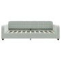 Sofá cama con colchón terciopelo gris claro 90x190 cm