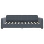 Sofá cama con colchón terciopelo gris oscuro 90x190 cm