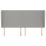 Headboard with light gray fabric ears 163x23x118/128 cm by vidaXL, Headboards and footboards - Ref: Foro24-3117682, Price: 11...