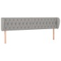 Cabecero de tela gris claro 183x23x78/88 cm de vidaXL, Cabeceros y pies de cama - Ref: Foro24-3117494, Precio: 85,85 €, Descu...