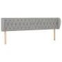 Light gray fabric headboard 183x23x78/88 cm by vidaXL, Headboards and footboards - Ref: Foro24-3117494, Price: 72,47 €, Disco...