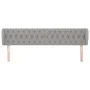 Light gray fabric headboard 183x23x78/88 cm by vidaXL, Headboards and footboards - Ref: Foro24-3117494, Price: 72,47 €, Disco...