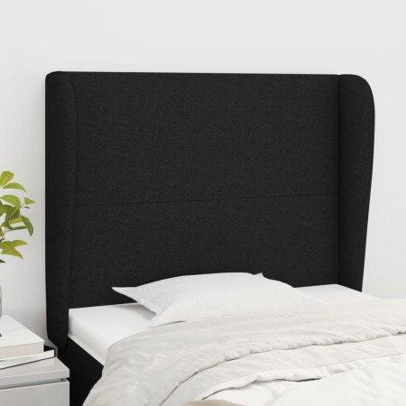 Kopfteil mit schwarzen Stoffohren 83x23x118/128 cm von vidaXL, Kopf- und Fußteile - Ref: Foro24-3117652, Preis: 72,02 €, Raba...