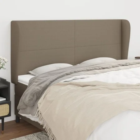 Headboard with ears in taupe gray fabric 203x23x118/128 cm by vidaXL, Headboards and footboards - Ref: Foro24-3117702, Price:...
