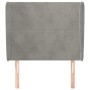 Kopfteil mit hellgrauen Samtohren 93x23x118/128 cm von vidaXL, Kopf- und Fußteile - Ref: Foro24-3117712, Preis: 75,92 €, Raba...