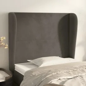 Headboard with dark gray velvet ears 83x23x118/128 cm by vidaXL, Headboards and footboards - Ref: Foro24-3117707, Price: 71,6...
