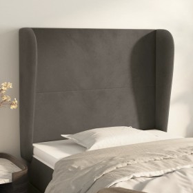 Kopfteil mit dunkelgrauen Samtohren 83x23x118/128 cm von vidaXL, Kopf- und Fußteile - Ref: Foro24-3117707, Preis: 72,77 €, Ra...