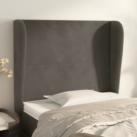 Kopfteil mit dunkelgrauen Samtohren 83x23x118/128 cm von vidaXL, Kopf- und Fußteile - Ref: Foro24-3117707, Preis: 72,88 €, Ra...