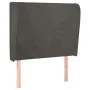 Kopfteil mit dunkelgrauen Samtohren 83x23x118/128 cm von vidaXL, Kopf- und Fußteile - Ref: Foro24-3117707, Preis: 71,61 €, Ra...