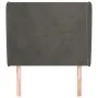 Headboard with dark gray velvet ears 83x23x118/128 cm by vidaXL, Headboards and footboards - Ref: Foro24-3117707, Price: 71,6...