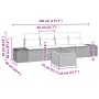 Conjunto de sofá de jardín con cojín 5 pcs Gris Poliratán