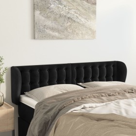Cabecero de terciopelo negro 147x23x78/88 cm de vidaXL, Cabeceros y pies de cama - Ref: Foro24-3117628, Precio: 92,34 €, Desc...