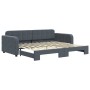 Sofá cama nido terciopelo gris oscuro 90x200 cm