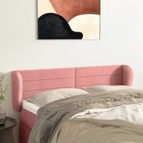Rosa Samtkopfteil 147x23x78/88 cm von vidaXL, Kopf- und Fußteile - Ref: Foro24-3117337, Preis: 64,14 €, Rabatt: %