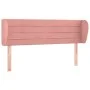 Cabecero de terciopelo rosa 147x23x78/88 cm de vidaXL, Cabeceros y pies de cama - Ref: Foro24-3117337, Precio: 63,82 €, Descu...