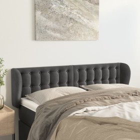 Kopfteil aus dunkelgrauem Samt, 147 x 23 x 78/88 cm von vidaXL, Kopf- und Fußteile - Ref: Foro24-3117627, Preis: 77,95 €, Rab...