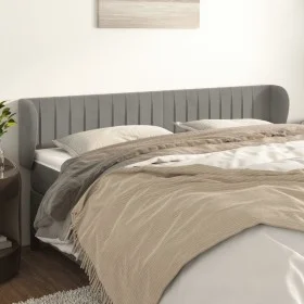Light gray velvet headboard 163x23x78/88 cm by vidaXL, Headboards and footboards - Ref: Foro24-3117436, Price: 80,55 €, Disco...