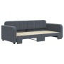Sofá cama nido terciopelo gris oscuro 90x190 cm