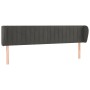 Cabecero de terciopelo gris oscuro 203x23x78/88 cm de vidaXL, Cabeceros y pies de cama - Ref: Foro24-3117449, Precio: 78,57 €...