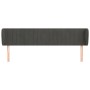 Kopfteil aus dunkelgrauem Samt, 203 x 23 x 78/88 cm von vidaXL, Kopf- und Fußteile - Ref: Foro24-3117449, Preis: 78,64 €, Rab...