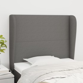 Headboard with dark gray fabric ears 83x23x118/128 cm by vidaXL, Headboards and footboards - Ref: Foro24-3117651, Price: 77,6...